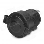 YouLiang YD DIY Water Resistant Motorcycle Modification Car Cigarette Lighter Socket - Black
