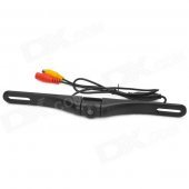 Universal Long License Plate Mounted Water Proof CMOS Parking Rear View Camera - Black