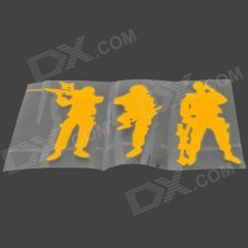 Army Soldiers Style Fashionable PVC Car Stickers Set - Golden Army Soldiers Style Fashionable PVC Car Stickers Set - Golden