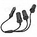 1-to-3 Car Cigarette Lighter Power Socket Splitter - Black (12~24V) 1-to-3 Car Cigarette Lighter Power Socket Splitter - Black (12~24V)