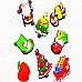 Cute Christmas Style Fridge Magnet Sticker - Multicolored (8 PCS)