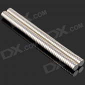 4 x 2mm NdFeB Neodymium Magnet Circular Cylinder DIY Puzzle Set - Silver (100 PCS)