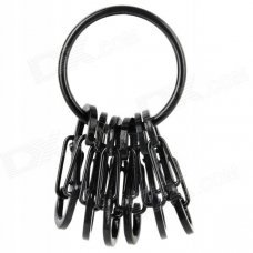 KRGS-01-R3 Novel "8" Shaped Stainless Steel Key Ring - Black KRGS-01-R3 Novel "8" Shaped Stainless Steel Key Ring - Black