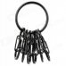 KRGS-01-R3 Novel "8" Shaped Stainless Steel Key Ring - Black KRGS-01-R3 Novel "8" Shaped Stainless Steel Key Ring - Black