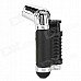 1300'C Windproof Butane Jet Torch Lighter - Black + Silver 1300'C Windproof Butane Jet Torch Lighter - Black + Silver