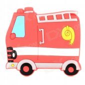 10050047 Cute Cartoon Fire Truck Style Fridge Magnet Sticker - Red + White