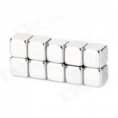 5 x 5 x 5mm Cubic NdFeB Magnet - Silver (10 PCS)