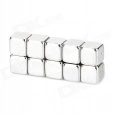 5 x 5 x 5mm Cubic NdFeB Magnet - Silver (10 PCS)