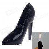 Fashion High-heeled Shoes Style Oil Lighter - Black