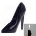 Fashion High-heeled Shoes Style Oil Lighter - Black