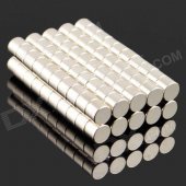 5 x 4mm NdFeB Neodymium Magnet Circular Cylinder DIY Puzzle Set - Silver (100 PCS)