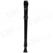 William Stylish Detachable Instrument Music 8-Hole German-style High-pitch Recorder - Black