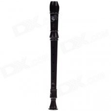William Stylish Detachable Instrument Music 8-Hole German-style High-pitch Recorder - Black