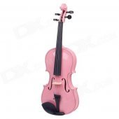 william 4/4 Full Size Beginner Violin Starter Kit - Pink (Bow, Rosin, Case)