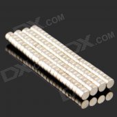 2 x 1mm NdFeB Neodymium Magnet Circular Cylinder DIY Puzzle Set - Silver (100 PCS)