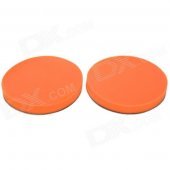 7" Self Adhesive Car Washing Wax Polishing Sponge Pads - Orange + Black (2 PCS)