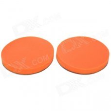 7" Self Adhesive Car Washing Wax Polishing Sponge Pads - Orange + Black (2 PCS)