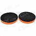 7" Self Adhesive Car Washing Wax Polishing Sponge Pads - Orange + Black (2 PCS)