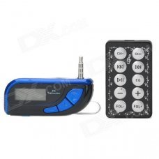 A10 Universal Car MP3 FM Transmitter w/ 3.5mm Audio Plug for Iphone / Samsung - Blue + Black A10 Universal Car MP3 FM Transmitter w/ 3.5mm Audio Plug for Iphone / Samsung - Blue + Black