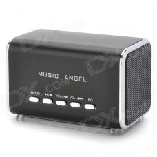 Zsr001 Portable Mini MP3 Music Speaker w/ U Disk / TF Slot - Black + Silver Zsr001 Portable Mini MP3 Music Speaker w/ U Disk / TF Slot - Black + Silver