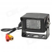 CAPF SJ-780 Waterproof Vehicle Car Rearview Video Camera w/ 14-IR LED - Black (DC 24V/PAL)