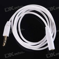3.5mm Male to Female Extension Cable (White/98.5CM) 3.5mm Male to Female Extension Cable (White/98.5CM)