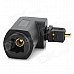 Shanghezhong Toslink Digital Optical Jack to Mini Plug 90 Degree Right Angle Audio Adapter - Black Shanghezhong Toslink Digital Optical Jack to Mini Plug 90 Degree Right Angle Audio Adapter - Black