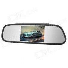 2-in-1 5" Digital Color TFT Car Rearview Mirror & Security Monitor for Camera DVD VCR - Black 2-in-1 5" Digital Color TFT Car Rearview Mirror & Security Monitor for Camera DVD VCR - Black