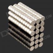 5 x 3mm NdFeB Neodymium Magnet Circular Cylinder DIY Puzzle Set - Silver (100 PCS)