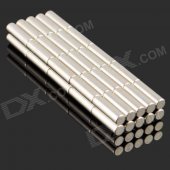 3 x 10mm NdFeB Neodymium Magnet Circular Cylinder DIY Puzzle Set - Silver (50 PCS)