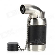 Honest 516 Windproof Butane Jet Lighter - Black + Silver Honest 516 Windproof Butane Jet Lighter - Black + Silver