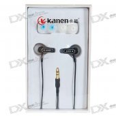 Kanen KM-948 Noise Isolation In-Ear Earphone (3.5mm Jack/120cm Cable)
