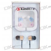 Kanen KM-928 Noise Isolation In-Ear Earphone (3.5mm Jack/110cm Cable)