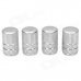 MZ Universal Tubular Shaped Aluminium Alloy Tire Valve Caps - Silver (4 PCS)