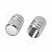 MZ Universal Tubular Shaped Aluminium Alloy Tire Valve Caps - Silver (4 PCS)