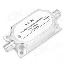 GECEN A02-20 Satellite TV Signal Line Amplifier - Silver