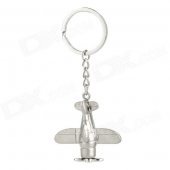 Aircraft Style Zinc Alloy Keychain - Silver