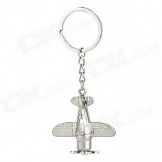 Aircraft Style Zinc Alloy Keychain - Silver