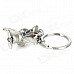 Aircraft Style Zinc Alloy Keychain - Silver