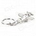 Aircraft Style Zinc Alloy Keychain - Silver