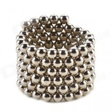 CHEERLINK ZZ-125 4.5mm Neodymium Iron DIY Educational Toys Set - Silver (125 PCS)