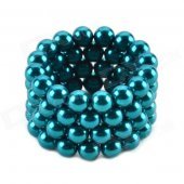 CHEERLINK ZZ-64 5mm Neodymium Iron DIY Educational Toys Set - Aqua Blue (64 PCS)