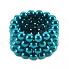 CHEERLINK ZZ-64 5mm Neodymium Iron DIY Educational Toys Set - Aqua Blue (64 PCS)