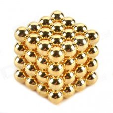 CHEERLINK ZA-64 5mm Neodymium Iron DIY Educational Toys Set - Golden (64 PCS)
