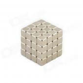 CHeerlink CT-64 5mm Square Neodymium Iron Boron Magnets Ball DIY Educational Toys Set - Silver
