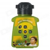 RuiQ Mini Kids Children Educational Portable Cartoon Projector - Army Green + Grey (3 x AA)