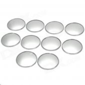 Auxiliary Round Mirror for Car Rearview Mirror - Silver (10 PCS)
