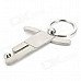 4hao Football Player Style Zinc Alloy Keychain - Silver
