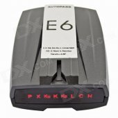 E6 2" LED Display GPS Navigator Car Radar Laser Detectors w/ English Voice - Grey + Silver + Black