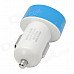 USB Car Cigarette Lighter Power Adapter for Iphone / Samsung / HTC / Nokia - White + Blue USB Car Cigarette Lighter Power Adapter for Iphone / Samsung / HTC / Nokia - White + Blue